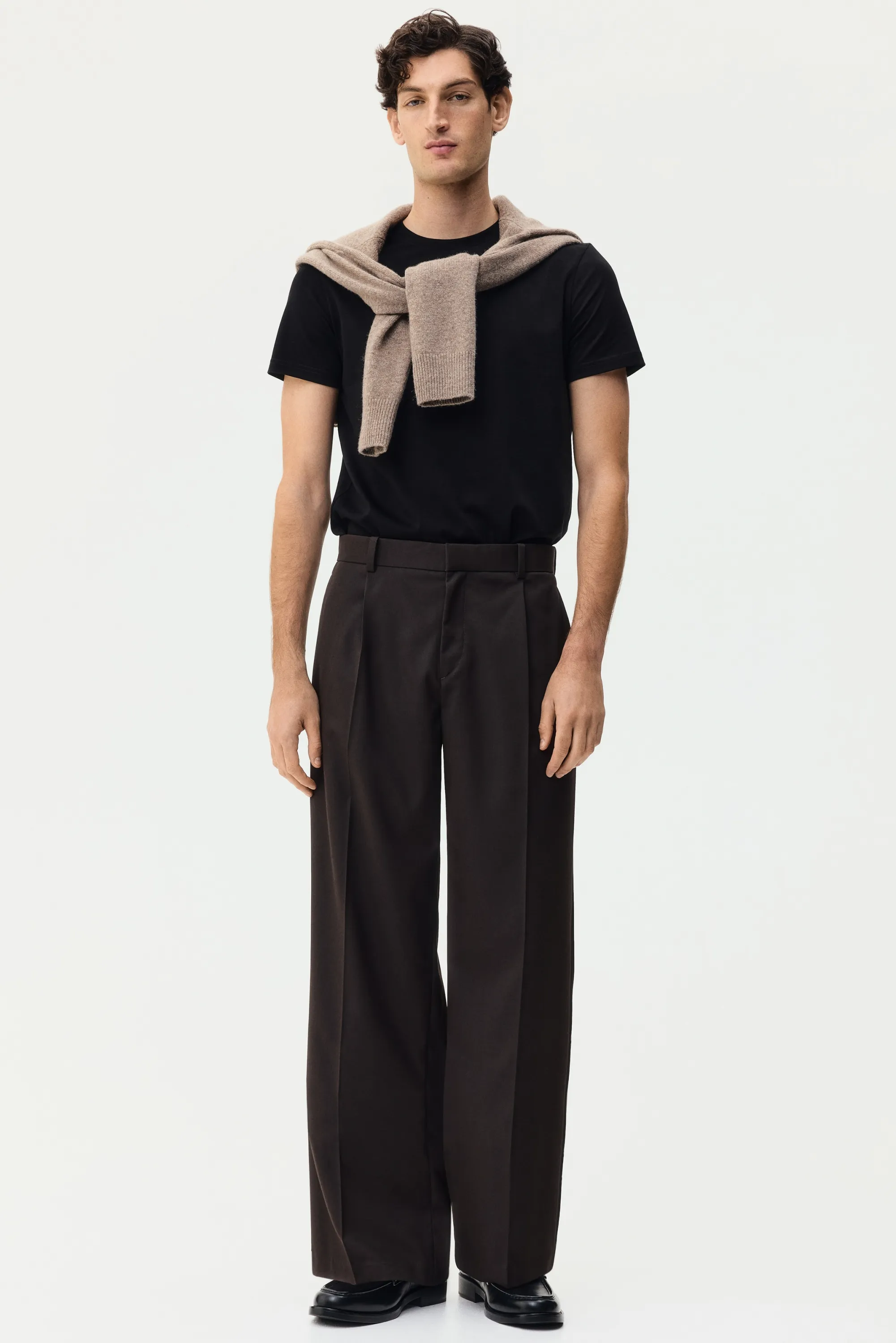 T-shirt Slim Fit en coton pima - Noir