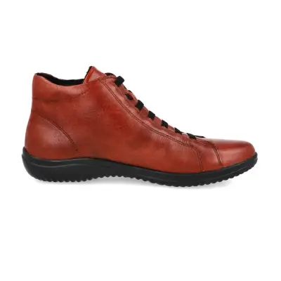 Baskets Remonte D1E70-38 Rouges - Cuir Zip Lacets Grande Pointure Femme — photo 3