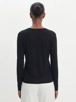 T-shirt en coton et cachemire — photo 2