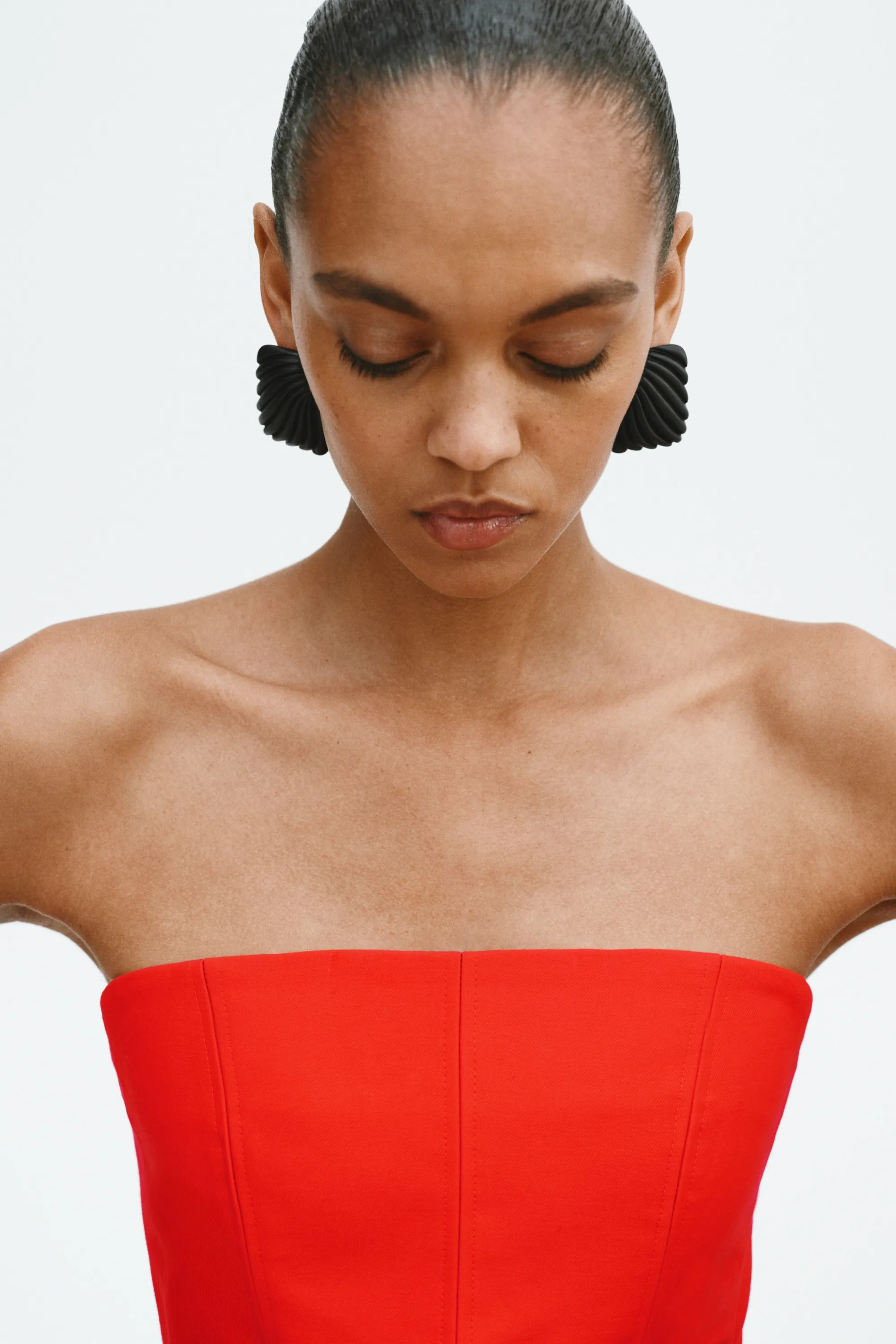 Robe bustier sablier - Rouge vif