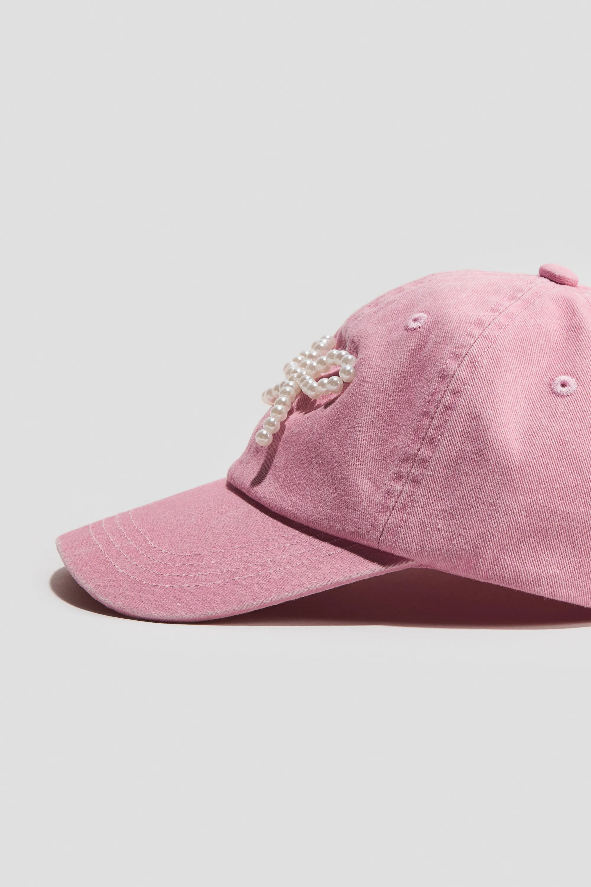 Casquette en coton avec nœud - Rose/nœud