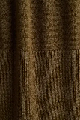Top asymétrique en maille fine - Vert kaki foncé — photo 4