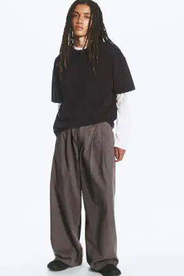 T-shirt oversize carré - Noir délavé — photo 1