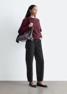 Pull en mohair mélangé - Rouge foncé — photo 4