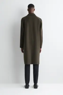 MANTEAU COSTUME EN LAINE DOUBLE FACE - BRUN — photo 2