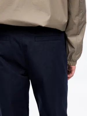 Pantalon chino large de style utilitaire - Bleu foncé — photo 3