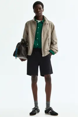 Short Relaxed Fit en coton - Noir — photo 1
