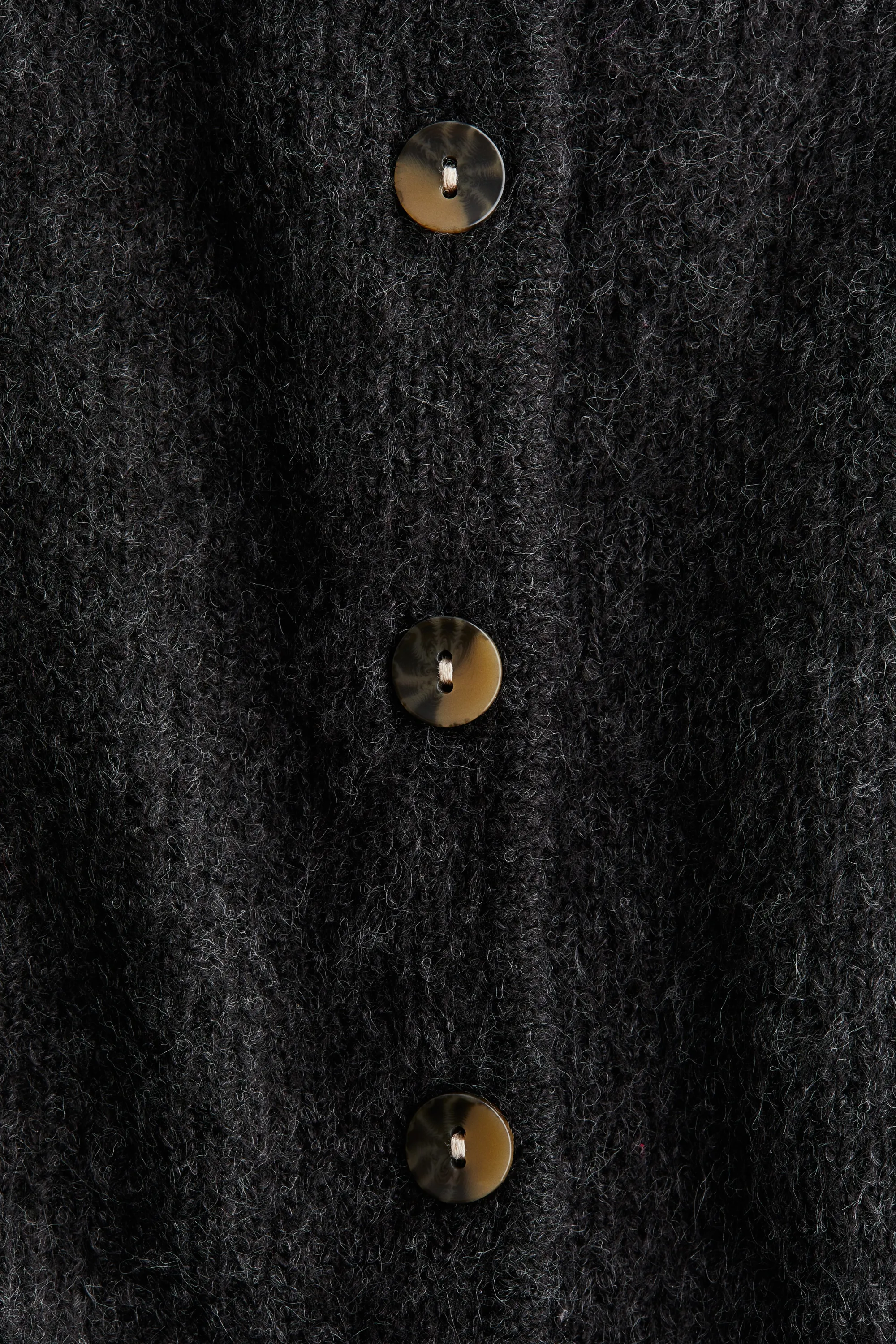 Gilet péplum en maille côtelée - Gris foncé chiné
