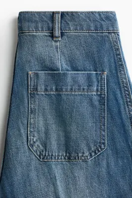 Straight High Waist Jeans - Bleu denim — photo 4