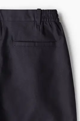 Short Relaxed Fit en lin mélangé - Bleu marine — photo 1
