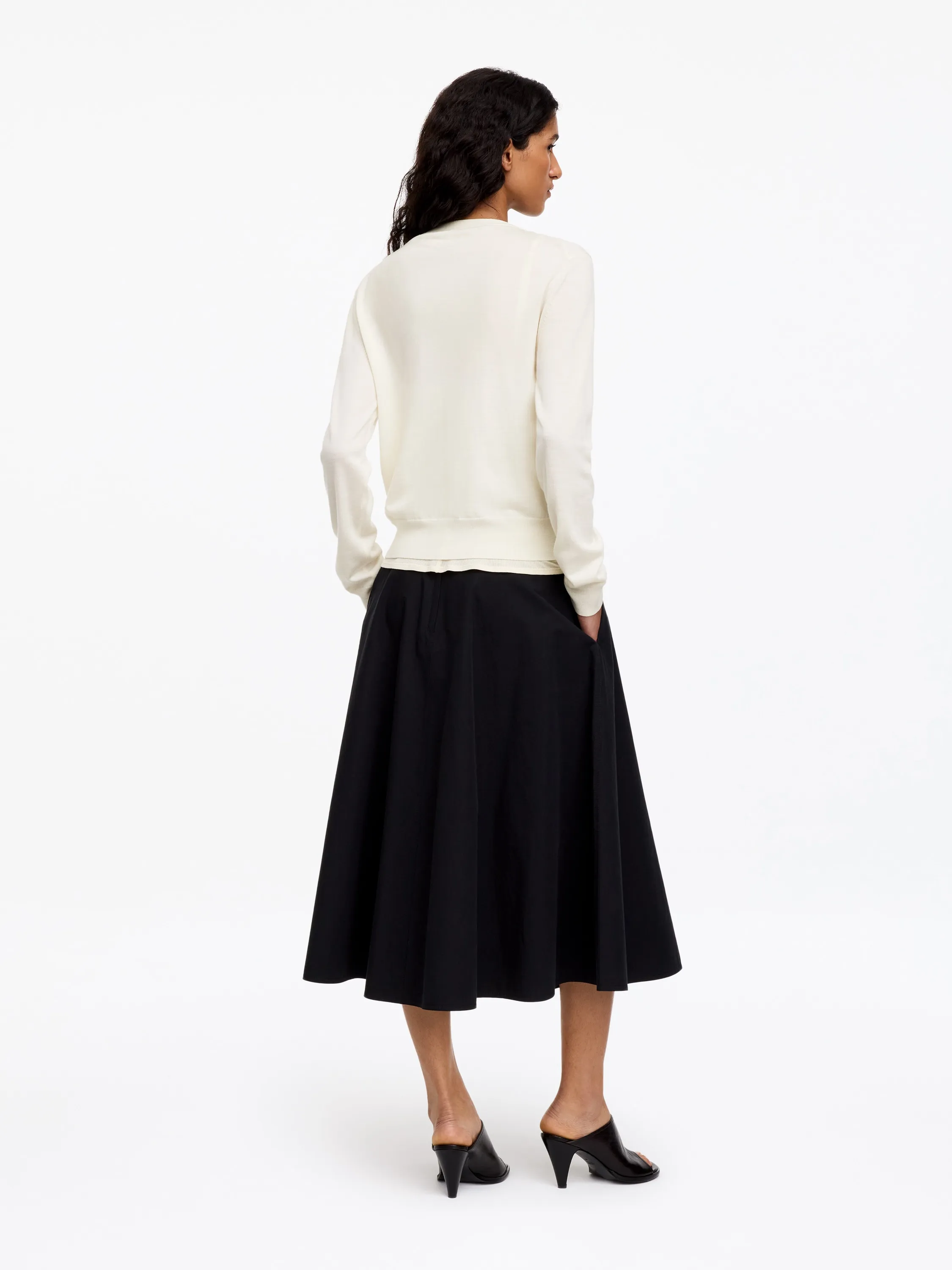 Gilet en laine mérinos - Blanc cassé