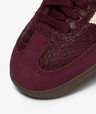 Adidas Mujer Samba OG Snakeskin Maroon Cream White — photo 4