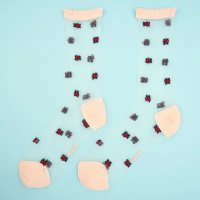 Chaussettes transparentes Coccinelle Coucou Suzette — photo 4