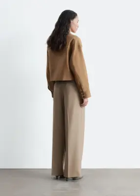 Veste courte en sergé - Beige foncé — photo 5