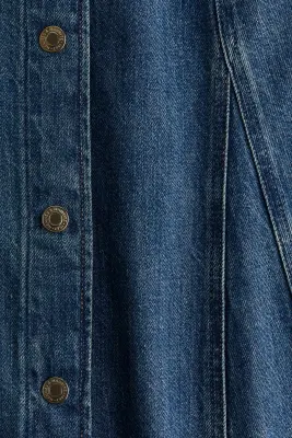Jupe trapèze en denim - Bleu denim — photo 4