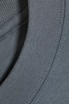 T-shirt ample à manches longues - Gris foncé — photo 3