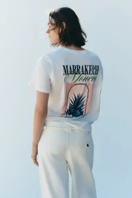 T-shirt imprimé - Crème/Marrakech — photo 2