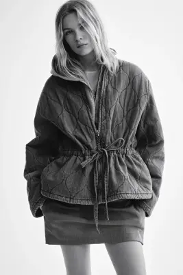 Veste matelassée en denim - Bleu denim — photo 2