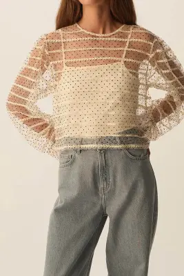 Top Gabrielle Creme — photo 1