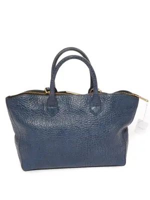 Sac Dewsbury Convertible Tote Heritage en cuir grainé bleu à bandoulière Prix boutique 1800€ — photo 5