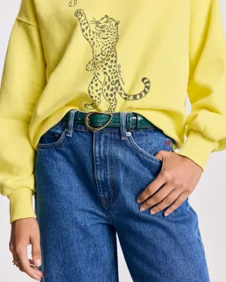 Ceinture Basma embossé emeraude — photo 4