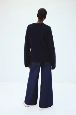 MAMA Wide Low Jeans - Bleu denim foncé — photo 3