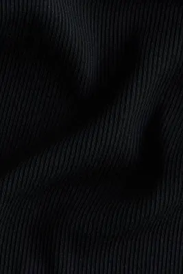 Top en soie mélangée avec col cheminée - Noir — photo 4