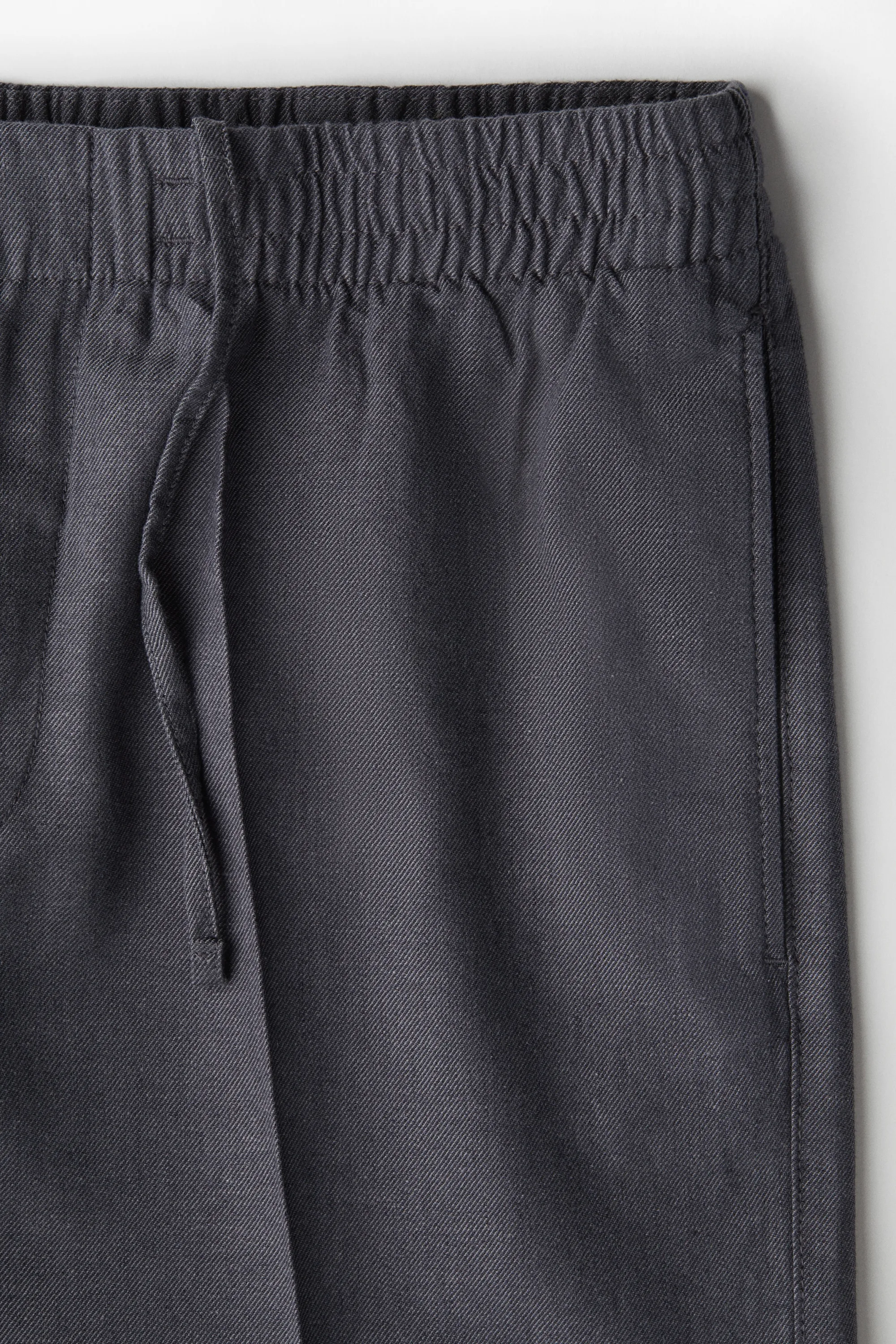 Short Regular Fit en lin mélangé - Gris foncé