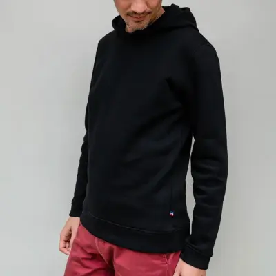 Sweat homme à capuche Henri noir — photo 2