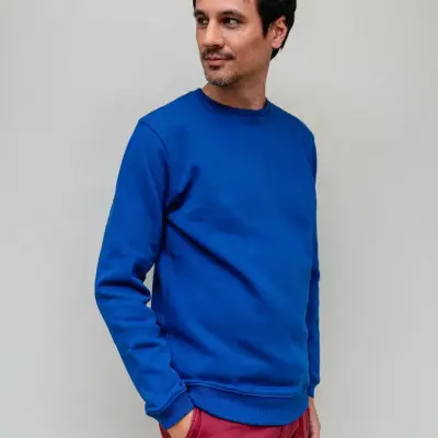 Sweat homme Alex molletonné bleu Europe — photo 2