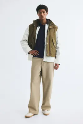 Polo à manches longues Oversized Fit - Bleu marine — photo 2