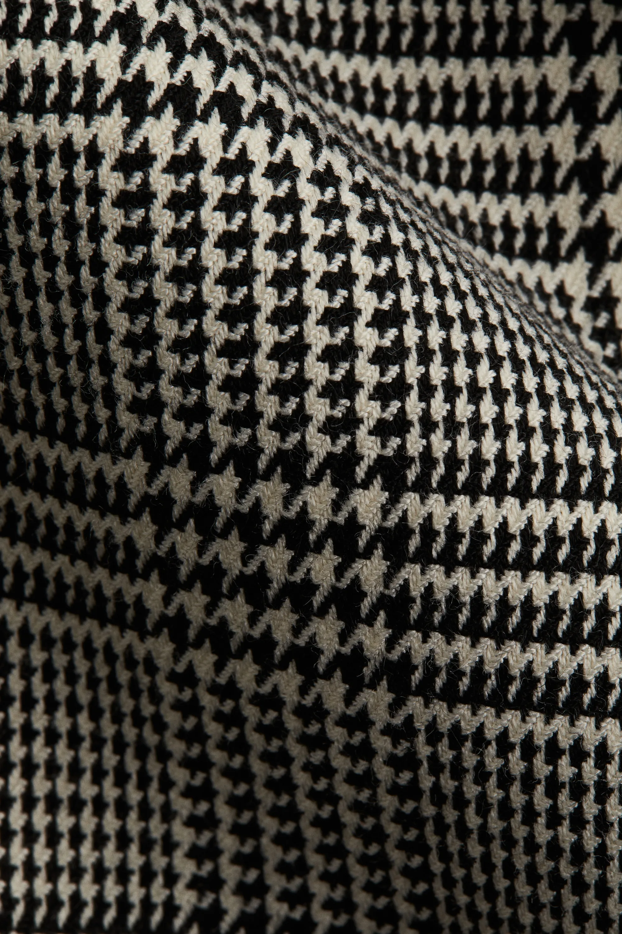 Robe à manches courtes - Noir/motif pied-de-poule