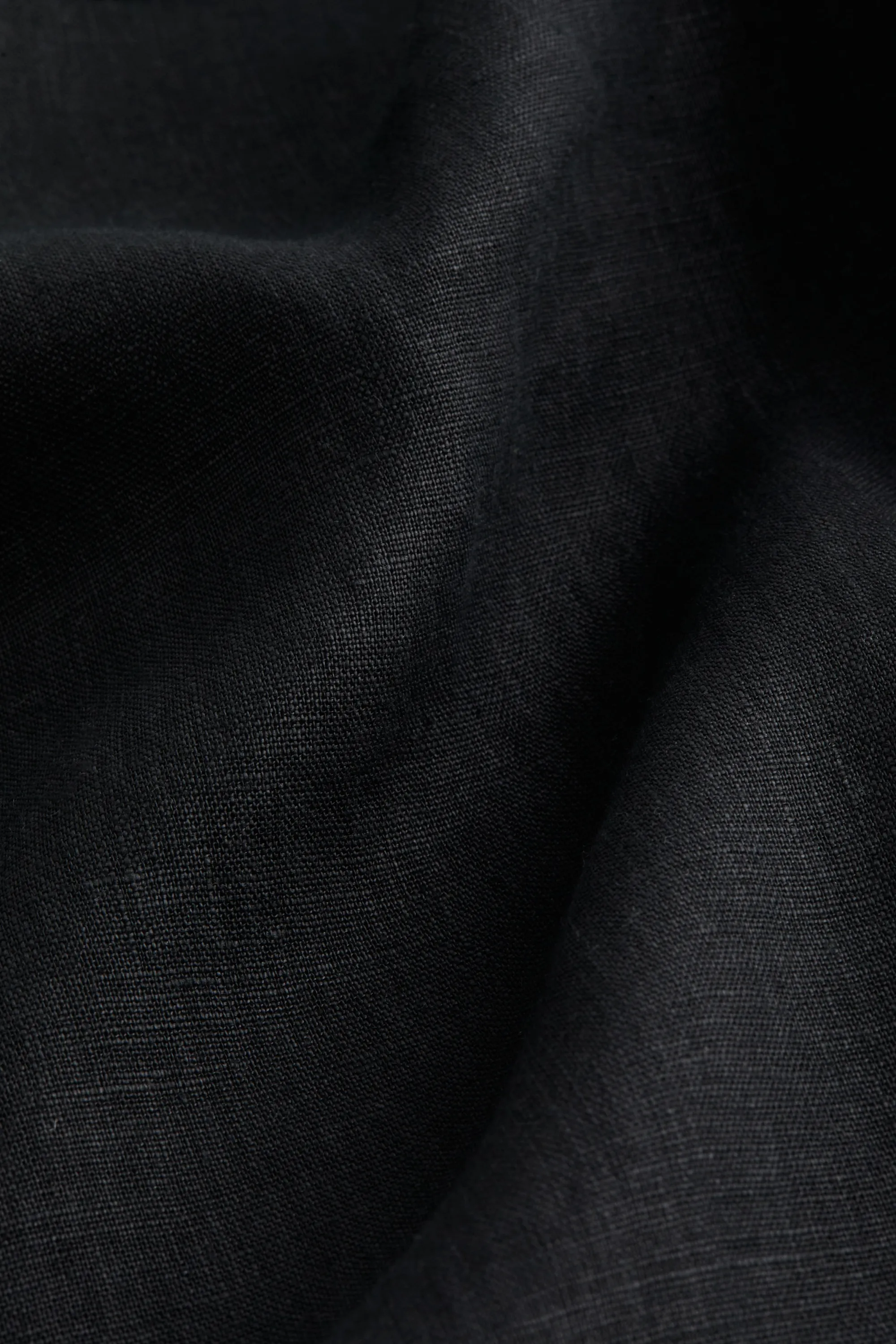 Robe de chambre en lin lavé - Noir