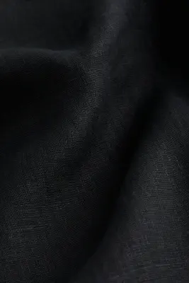 Robe de chambre en lin lavé - Noir — photo 1