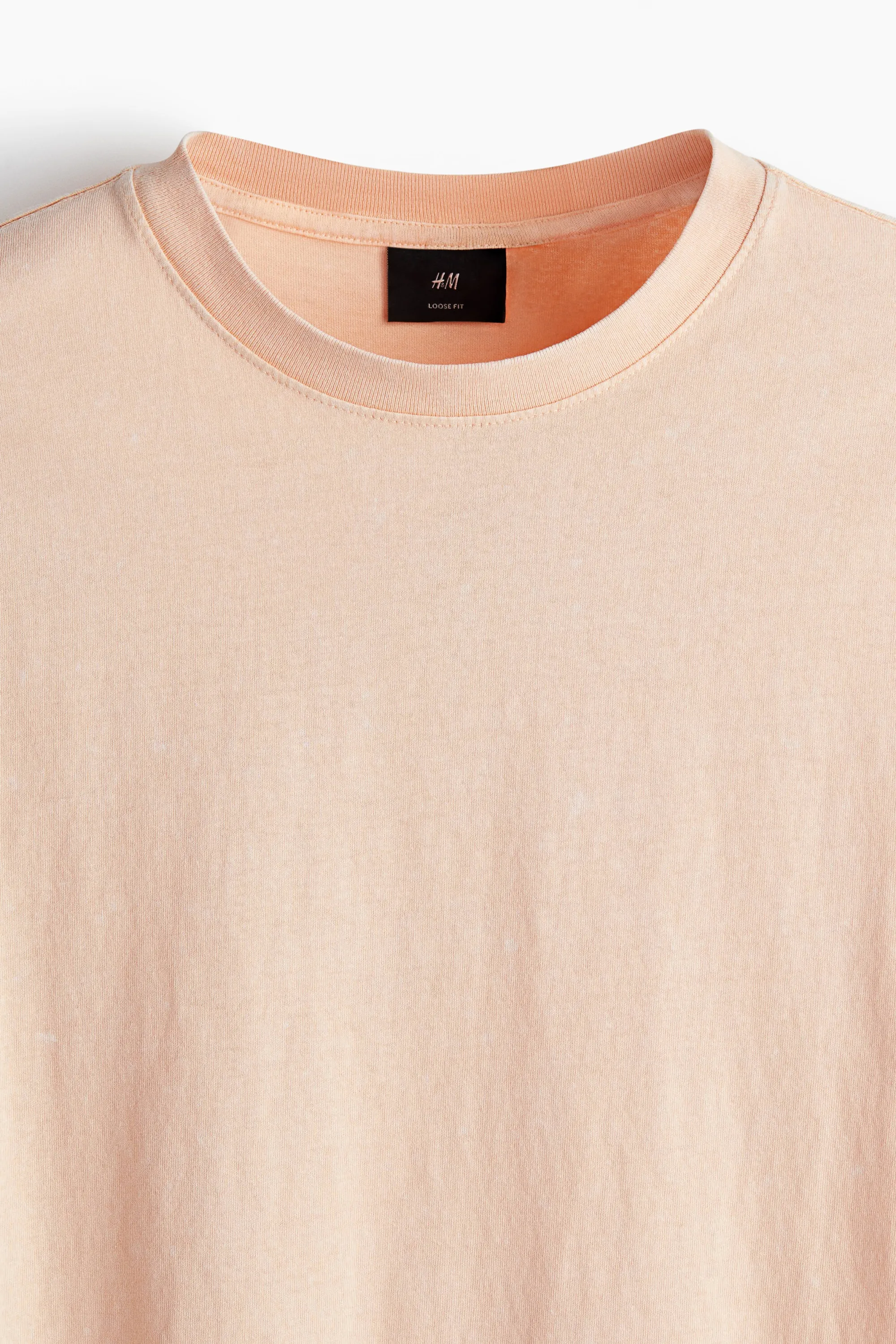 T-shirt délavé Loose Fit - Rose pêche