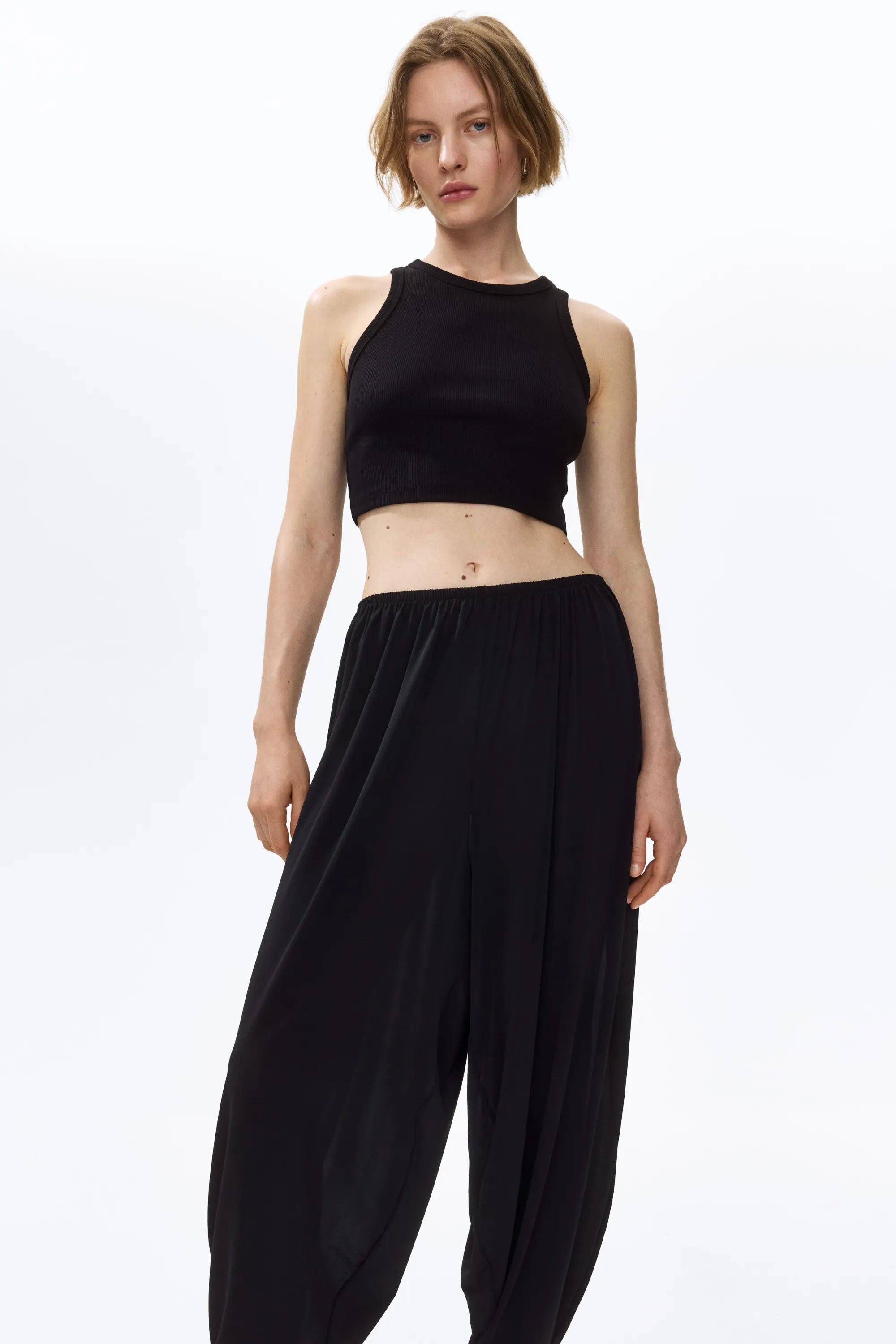 Pantalon barrel en jersey - Noir
