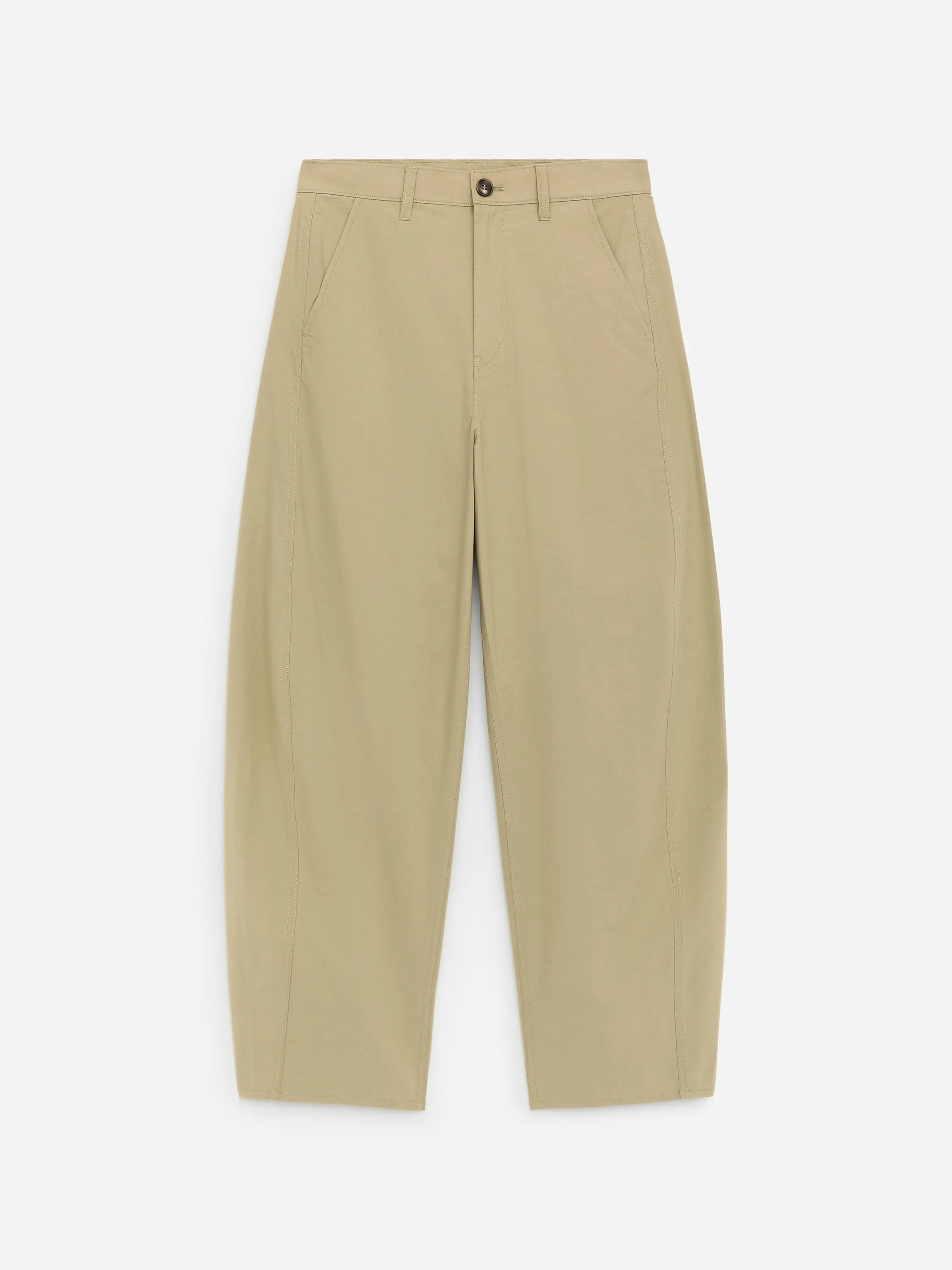 Pantalon jambes barrel - Beige