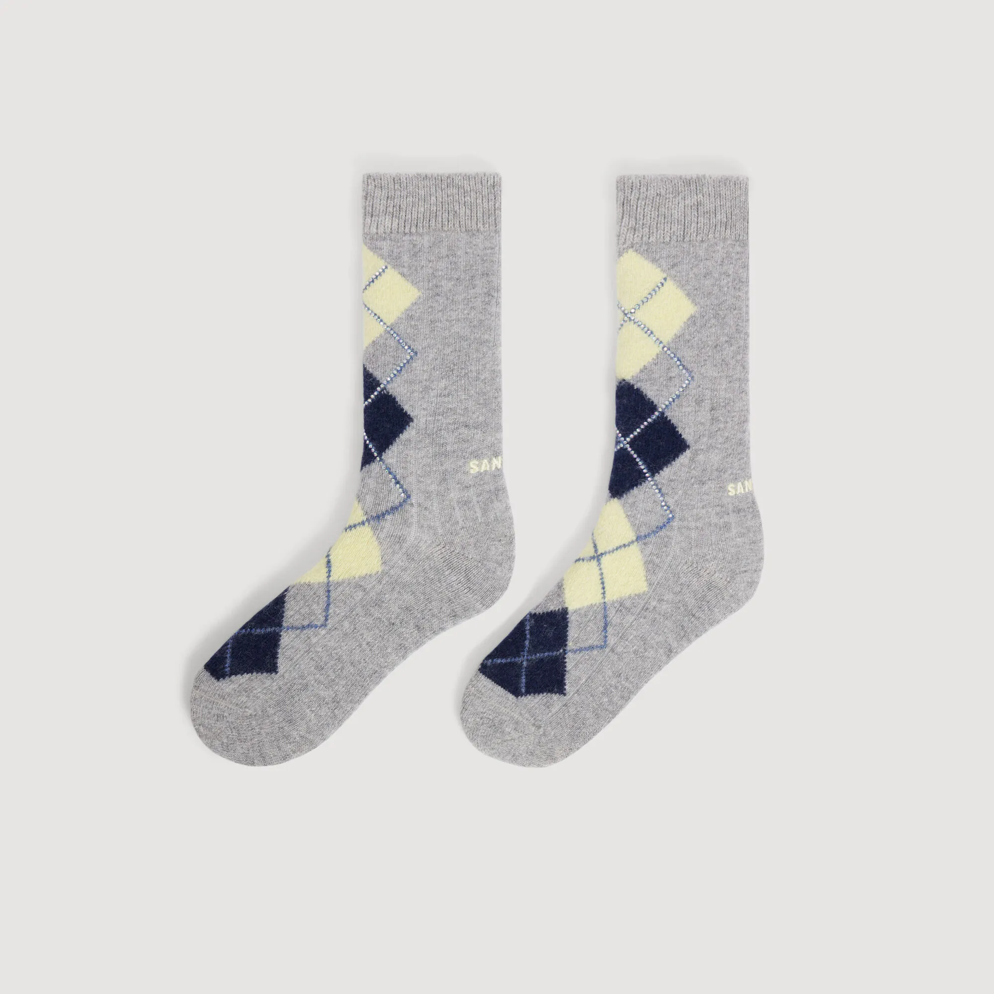 Chaussettes motif Arygle à strass
