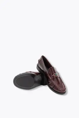 Mocassins à clou en cuir Femme — photo 4