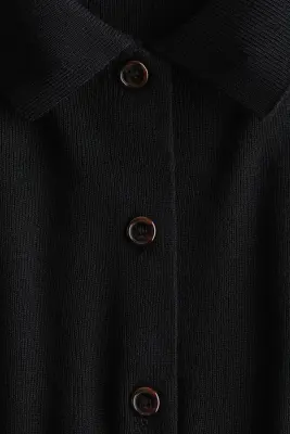 Gilet avec col - Noir — photo 3