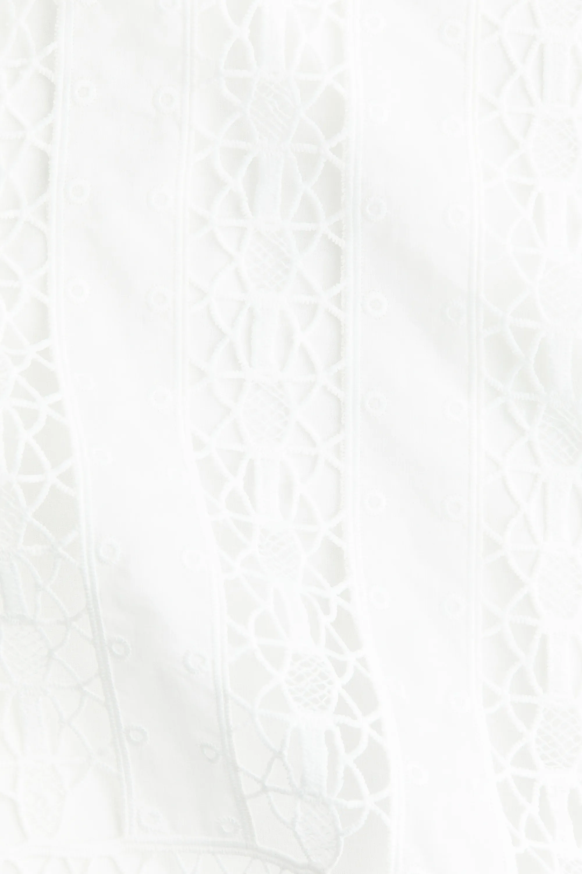 Robe à bretelles fines avec dentelle - Blanc