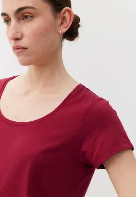 Le t-shirt Tencel - Framboise — photo 2