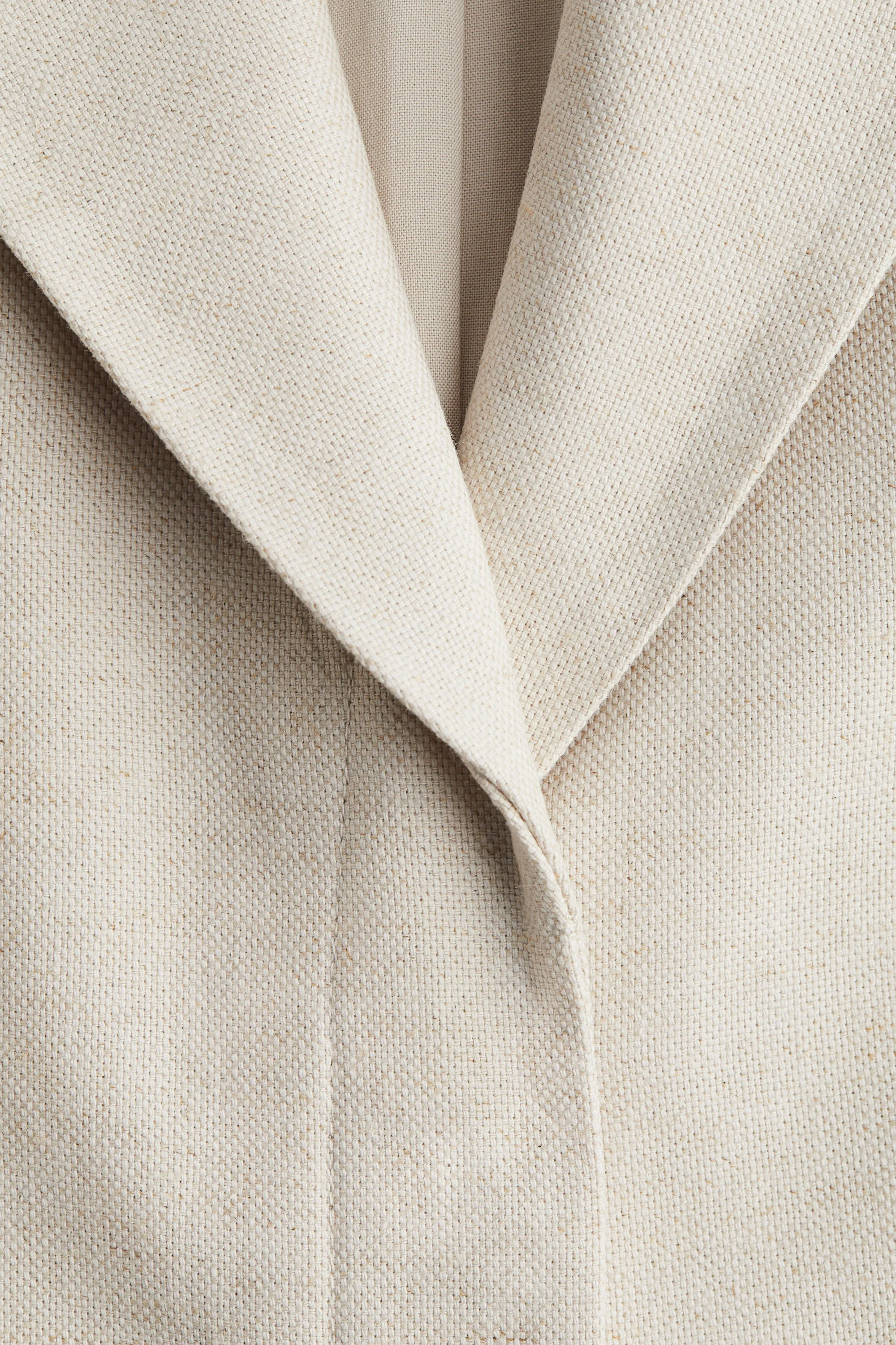 Robe blazer en lin mélangé - Beige clair