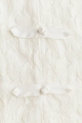 Gilet sans manches en dentelle - Blanc — photo 5