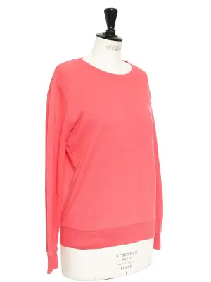 Pull sweat col rond en coton rose Px boutique 110€ Taille 36 — photo 5