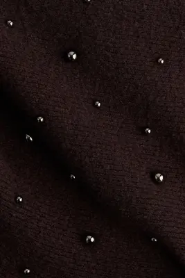 Top bandeau avec perles fantaisie - Violet prune foncé — photo 5