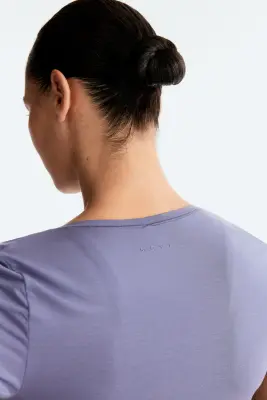 Top de sport cache-cœur en modal - Violet ancien — photo 4