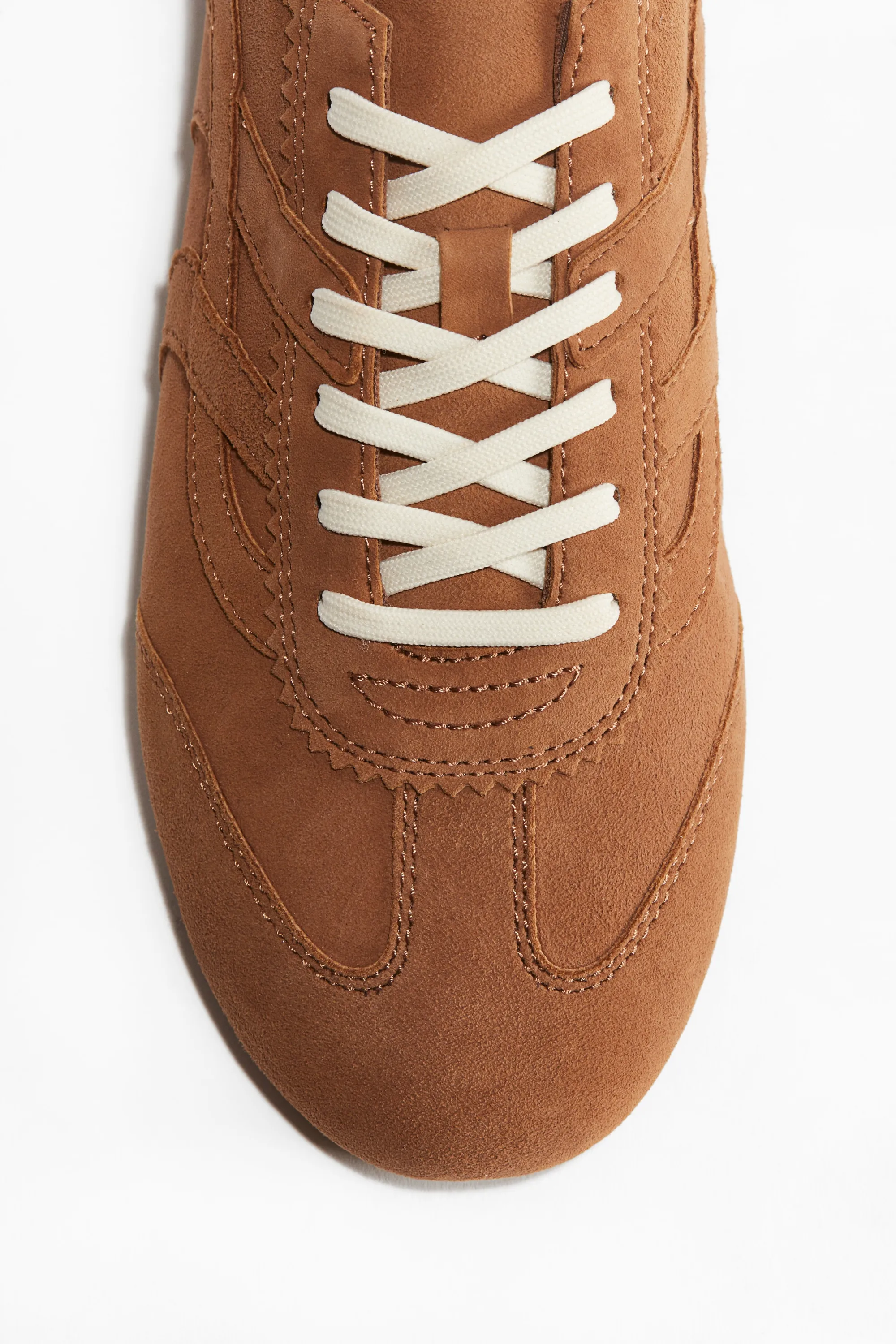 Sneakers en cuir velours - Marron