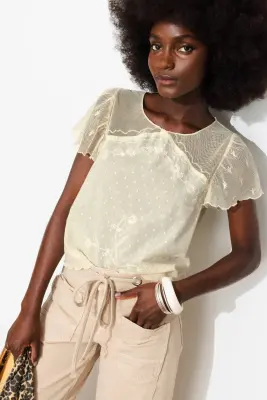 Blouse brodée Femme — photo 2