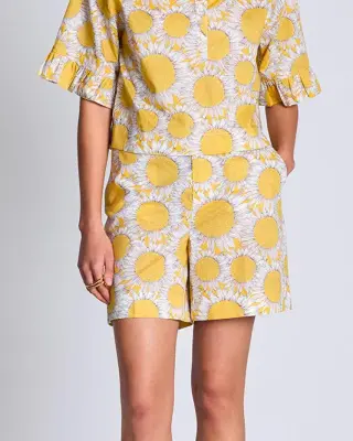 Bermuda Aly imprimé Liberty tournesols jaune — photo 1